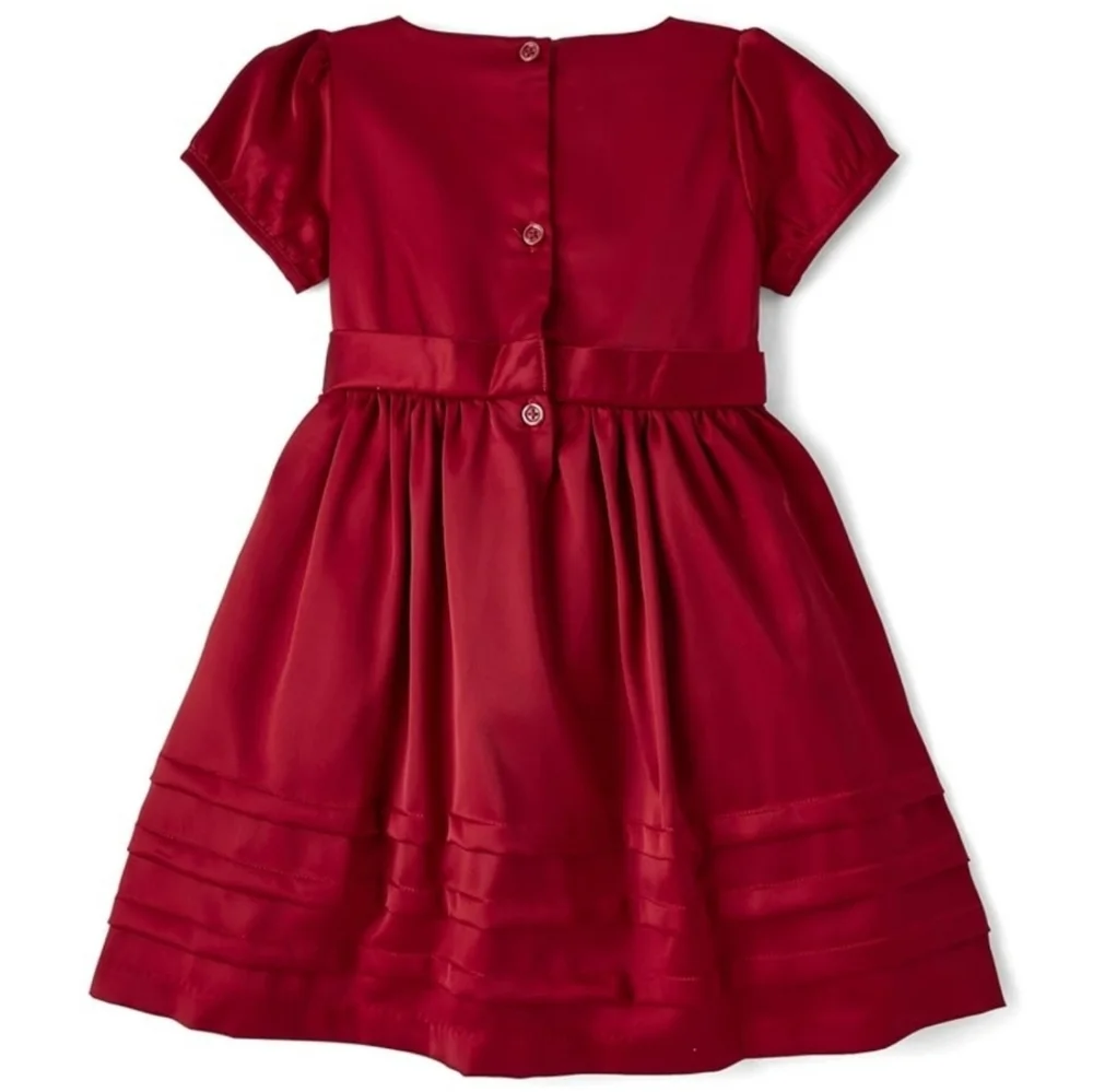 Gymboree Girls Elegant Formal Occasion Red Sheen Dress Size 12 NEW